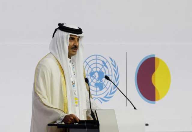 الشيخ تميم يدعو لدعم إعادة إعمار غزة ووقف الحرب في السودان