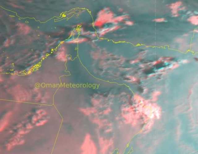 هطول أمطار على بعض المناطق بالسلطنة