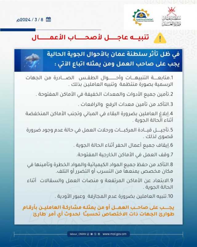 وزارة العمل تصدرًا تنبيهًا مهمًا لشركات القطاع الخاص
