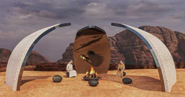 11 فنانًا يشاركون إبداعاتهم وسط صحراء مليحة ضمن مهرجان 'تنوير'