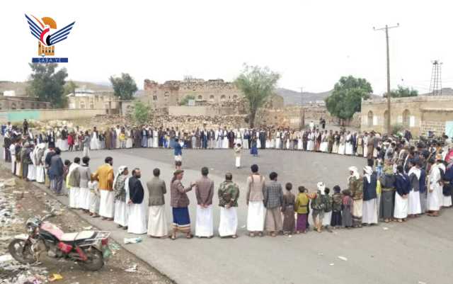 وقفات في مديريات ذمار تنديداً بجرائم العدو الصهيوني في غزة