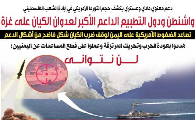 واشنطن ودول التطبيع الداعم الأكبر لعدوان الكيان على غزة