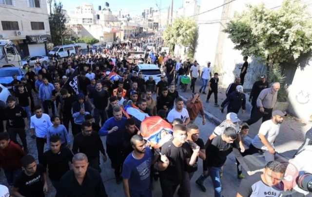 الفلسطينيون يشيعون جثامين شهداء العدوان الصهيوني السبعة في طولكرم