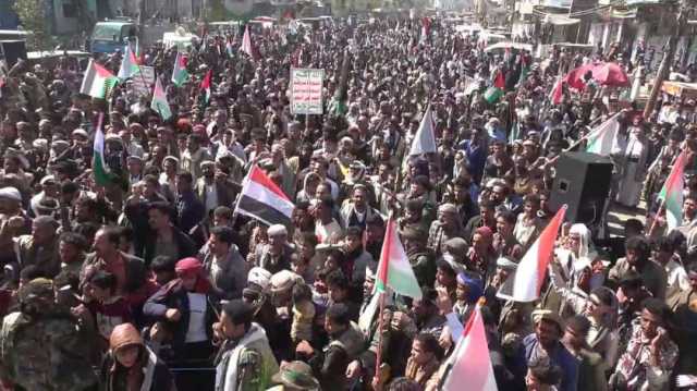 البيضاء.. مسيرة حاشدة في رداع تضامناً مع الشعب الفلسطيني