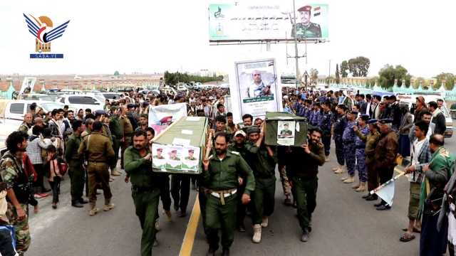 تشييع جثماني الشهيدين درقم والجرادي بمحافظة ذمار