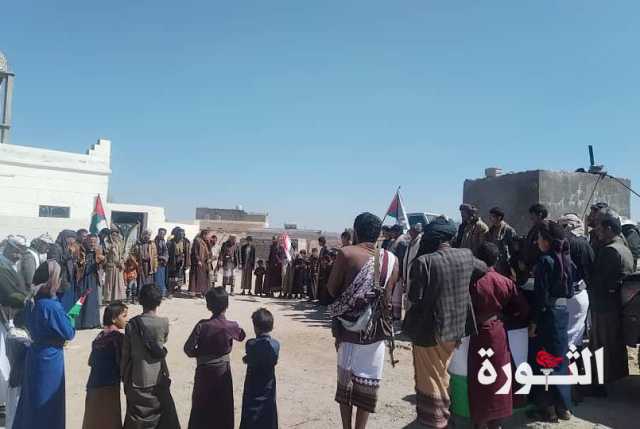 أبناء مديرية مسورة بالبيضاء يعلنون النفير العام لمواجهة العدوان الأمريكي البريطاني