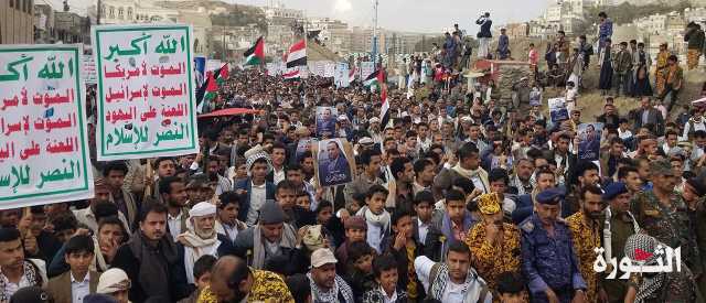 أبناء حجة يحتشدون في 28 ساحة بمسيرات”ساحاتنا جهاد.. ثابتون مع غزة حتى النصر”