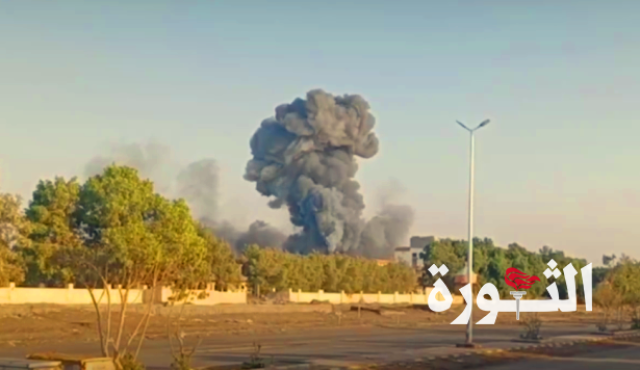 العدوان الأمريكي البريطاني يشن غارتين على محافظة الحديدة