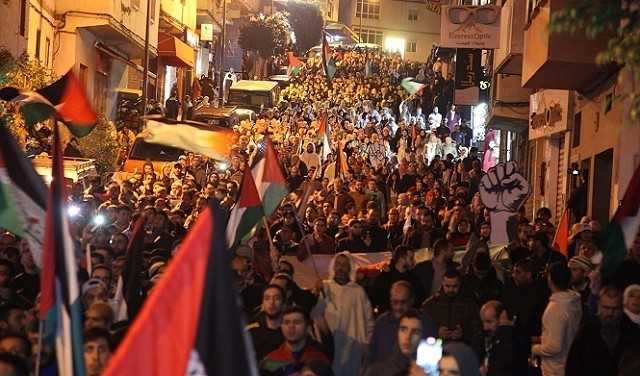 مسيرات حاشدة في عدة مدن مغربية للتنديد بمجزرة مستشفى الشفاء في غزّة
