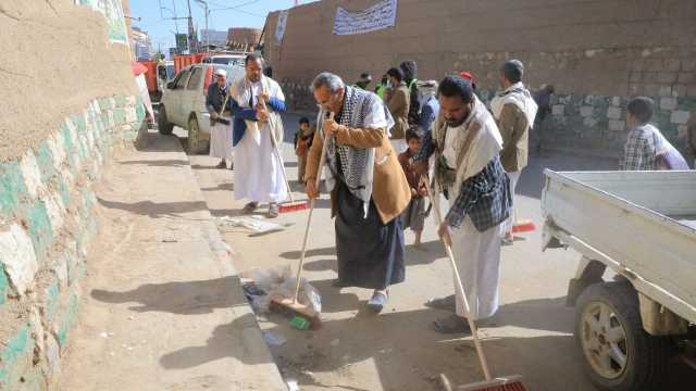 تدشين حملة نظافة في صعدة استقبالاً لعيد الفطر المبارك