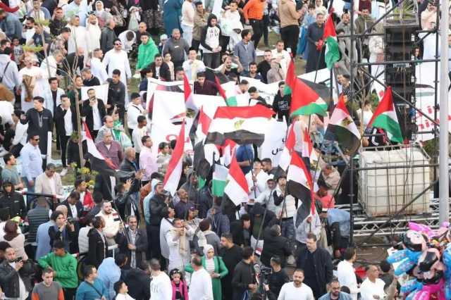 وقفات في عدة مدن مصرية رفضًا للتهجير ودعماً القضية الفلسطينية