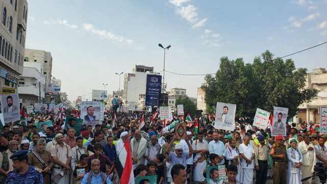 133 مسيرة حاشدة بالحديدة رفضًا للعدوان الأمريكي ودعمًا لفلسطين
