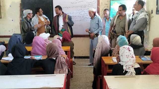 تفقد سير اختبارات الثانوية العامة والمراكز الصيفية في الصلو بتعز