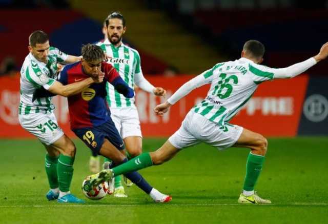 برشلونة يسقط في فخ التعادل أمام ريال بيتيس ويواصل صدارة الدوري الإسباني