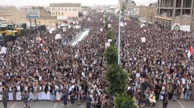 66 مسيرة حاشدة في عمران تأكيدا على الثبات مع غزة ومواجهة التصعيد الأمريكي