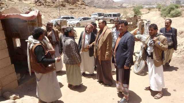 عُباد يتفقد الأضرار الناجمة عن العدوان الأمريكي على حي ثقبان
