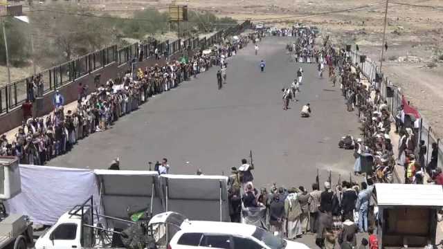 وقفة حاشدة في مديرية معين تعلن البراءة من الخونة والجهوزية لمواجهة العدو الأمريكي