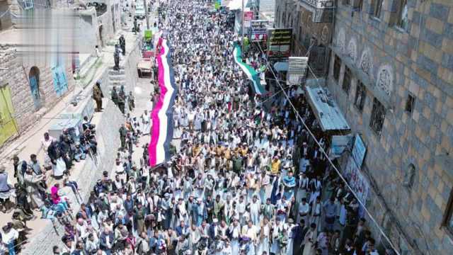 مسيرات حاشدة في المحويت تحت شعار “جهاد وثبات واستبسال.. لن نترك غزة”