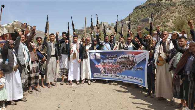وقفات في التعزية وشرعب الرونة لإعلان النفير ونصرة غزة