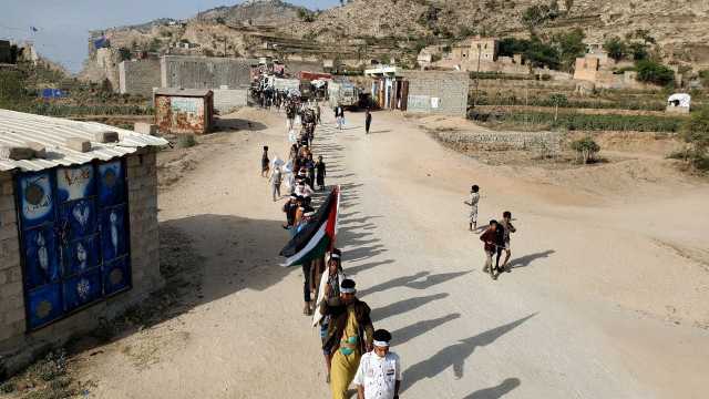 عروض كشفية ومسيرات في حجة تضامنا مع غزة