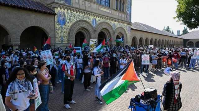 طلاب بـجامعة “ستانفورد” الأمريكية يواصلون إضرابهم عن الطعام تضامنًا مع غزة