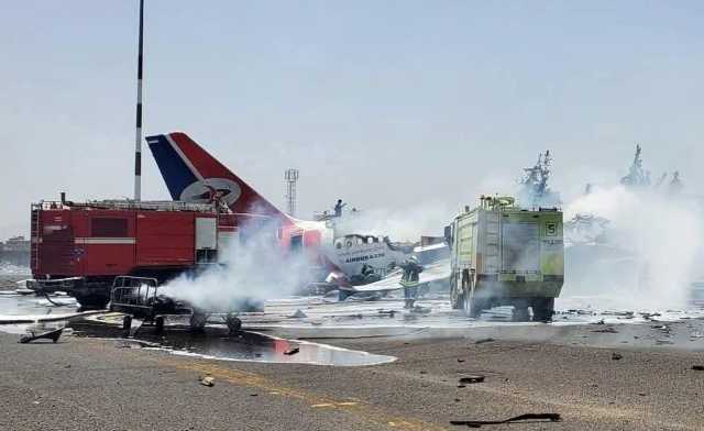 الخطوط الجوية اليمنية تدين استهداف العدو الصهيوني طائرة مدنية تابعة لها بمطار صنعاء