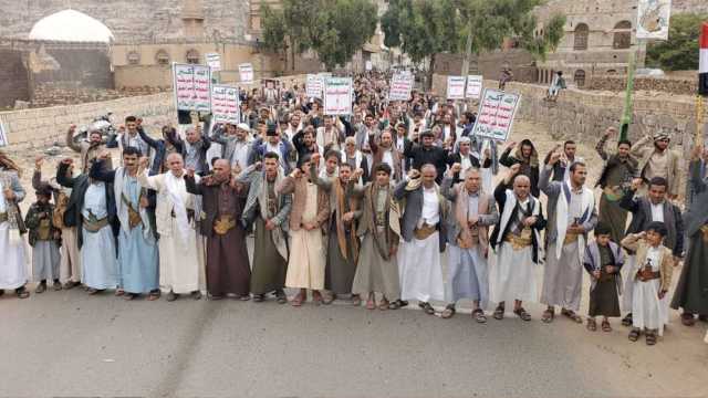 74 مسيرة حاشدة في المحويت تأكيدًا على ثبات الموقف المساند لفلسطين والأقصى