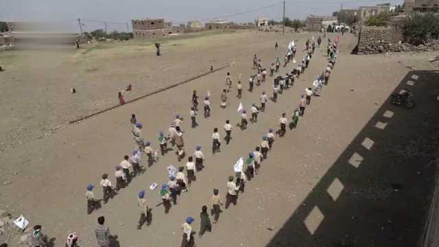 مسير لطلاب مدرسة الشهداء الصيفية في الحيمة الداخلية بصنعاء