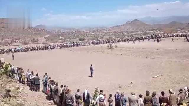 وقفة مسلحة في الحشاء بالضالع إعلاناً للنَّكف والجهوزية لمواجهة العدو الأمريكي