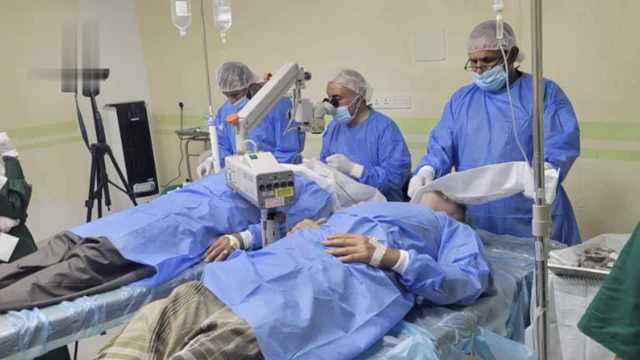 إجراء 279 عملية بالمخيم المجاني الطبي للعيون في البيضاء