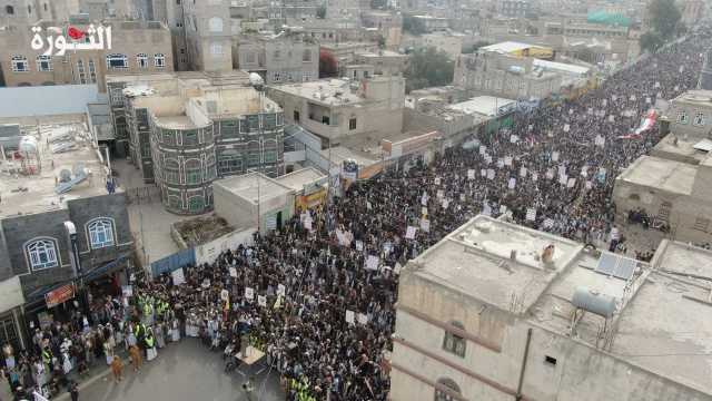 45 مسيرة حاشدة بذمار إعلاناً للتصعيد في مواجهة جريمة الإبادة والتجويع في غزة