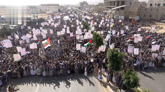 77 مسيرة حاشدة في عمران تأكيدا على الثبات في مواجهة جريمة الإبادة والتجويع في غزة