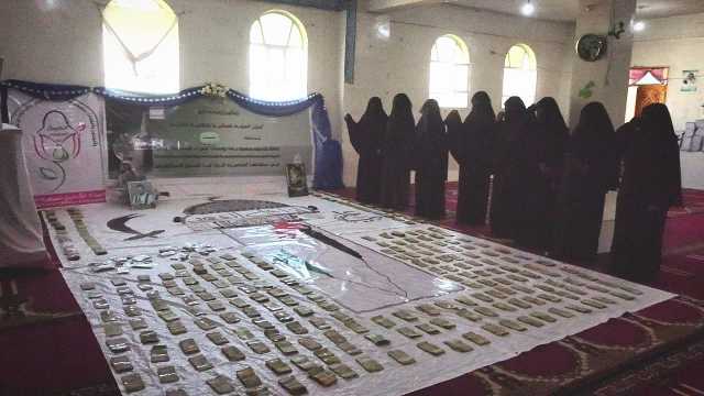 قافلة مالية وعينية للهيئة النسائية بذمار دعماً للقوة الصاروخية والطيران المسير