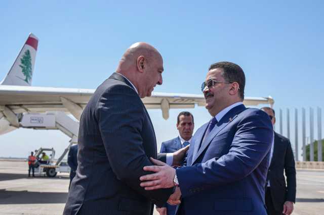 رئيس الوزراء العراقي يستقبل الرئيس اللبناني جوزيف عون في بغداد