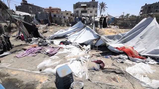 شهيدان في غارة للعدو الإسرائيلي على خيمة نازحين شمال خان يونس