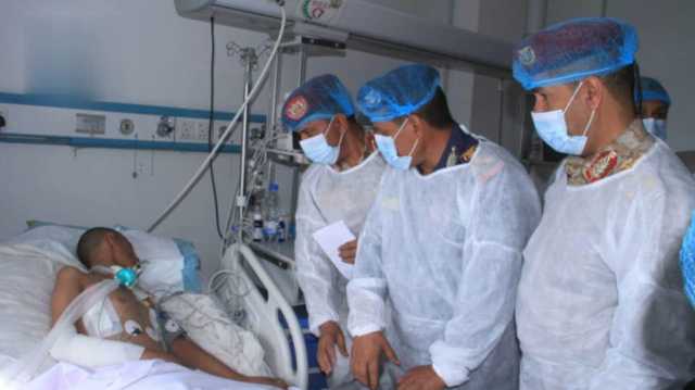 تفقد أحوال الجرحى بمدينة الاقصى الطبية ومركز رعاية جرحى قوات المهام النوعية