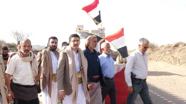 مفتاح يتفقد طريق صنعاء – عدن عبر محافظة الضالع