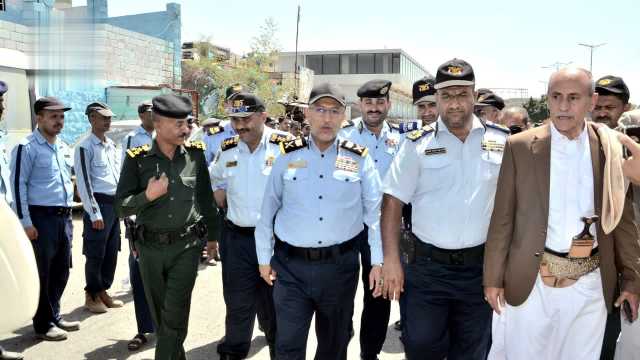 تفّقد المرابطين من منتسبي شرطة مرور تعز