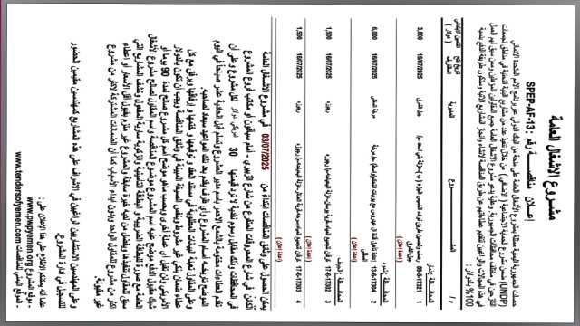 يعلن مشروع الأشغال العامة عن إنزال مناقصة عامة