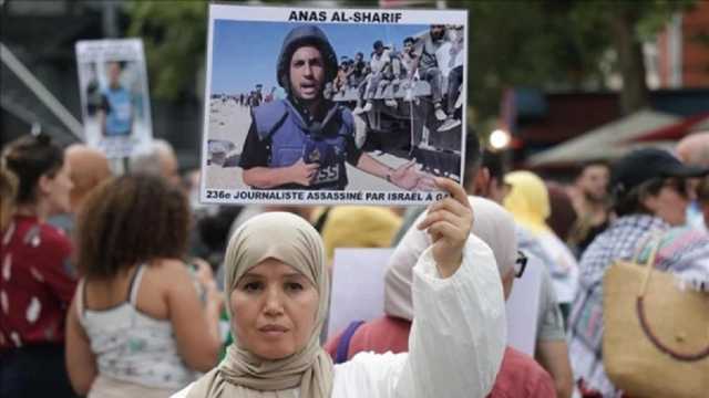 مظاهرة في باريس للتنديد بقتل “إسرائيل” 6 صحفيين في غزة