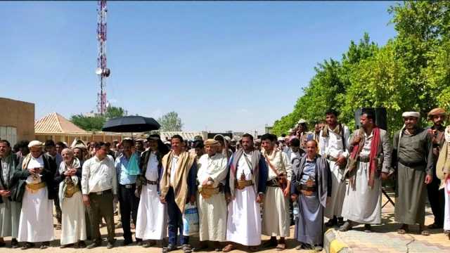 مسيرة في الجوف تضامناً مع غزة وتنديدا بجرائم التجويع