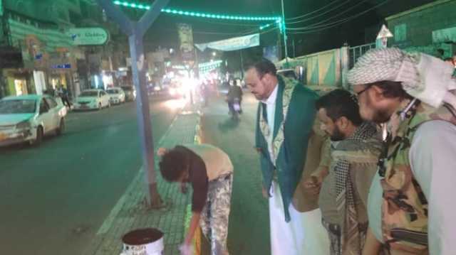 عباد يدشن أعمال تحسين وطلاء الشوارع استعداداً للمولد النبوي