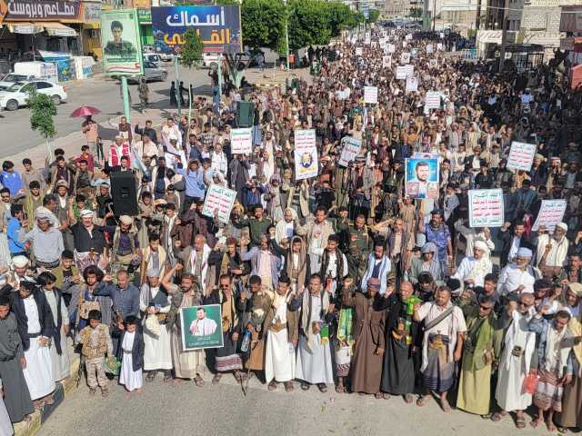 مسيرات جماهيرية في البيضاء تحت شعار “مع غزة جهاد وثبات لمواجهة أبشع إبادة وأخبث مؤامرات”