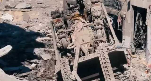 سرايا القدس تعرض مشاهداً لبقايا آليات عسكرية صهيونية دمرتها بحقول متفجرة