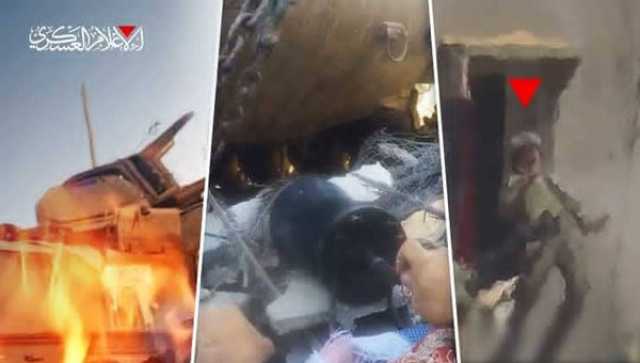 “القسام” تعرض مشاهداً لاستهدافها جنود وآليات العدو الصهيوني شرق مدينة غزة