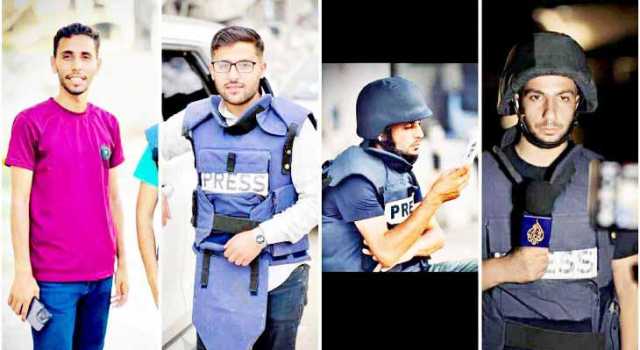 وسط أجواء من الحزن والإدانات:الفلسطينيون يشيعون الصحفيين الستة الذين اغتالهم العدو الصهيوني في غزة