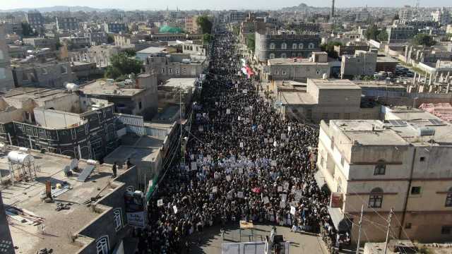 مسيرات حاشدة في ذمار احتفاءً بالذكرى الثانية لـ “طوفان الأقصى” وانتصار غزة