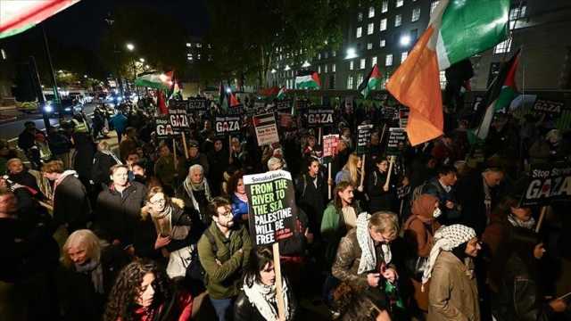 مظاهرة احتجاجية في لندن ضد انتهاكات “إسرائيل” لاتفاق غزة