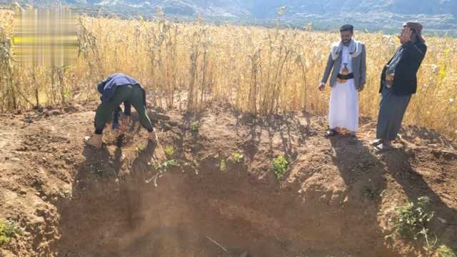 ردم الآبار العشوائية المخالفة في شبام كوكبان بالمحويت