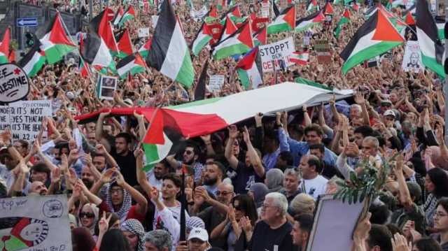 مظاهرات حاشدة في مدن أوروبية تضامناً مع الشعب الفلسطيني
